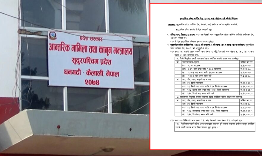 सुदूरपश्चिममा विद्युतीय सवारीको कर निर्धारण