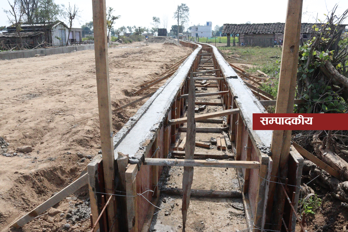 निर्माण कार्यमा कमसल सामग्रीको प्रयोग रोक
