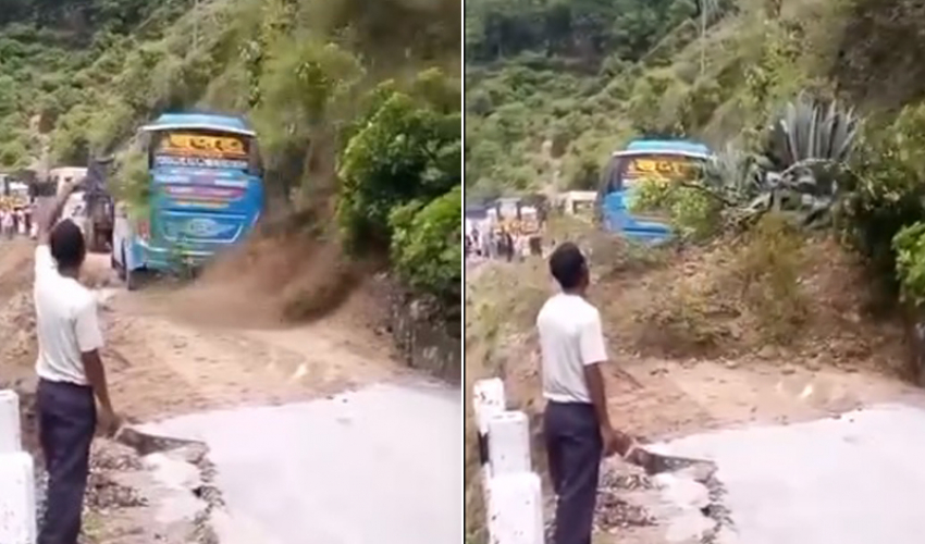 बझाङमा ठुलो दुर्घटनाबाट जोगियो काठमाडौँ गइरहेको बस