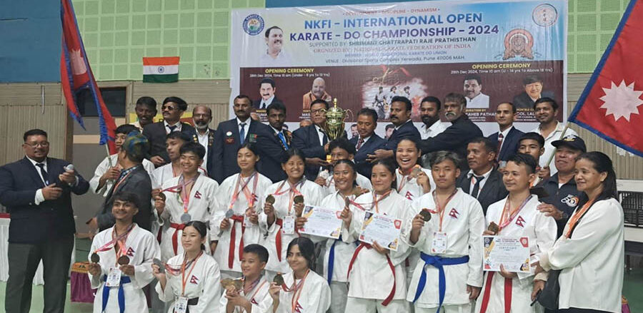 भारतको पुणेमा आयोजित अन्तर्राष्ट्रिय खुला कराते च्याम्पियनशिप नेपाललाई