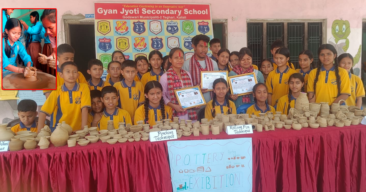 ज्ञानज्योती स्कुलमा सञ्चालित पोटरी तथा सेरामिक बनाउने तालिम सम्पन्न
