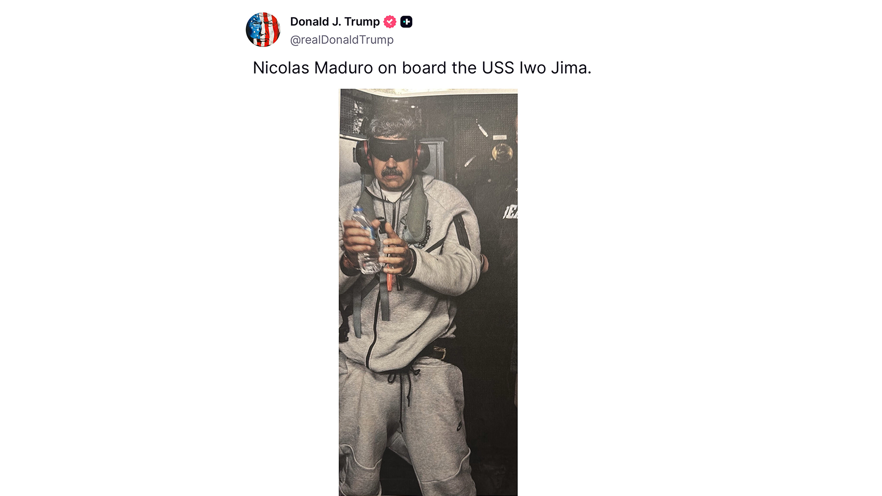 भेनेजुएलामा अमेरिकी आक्रमण, राष्ट्रपति मादुरो नियन्त्रणमा