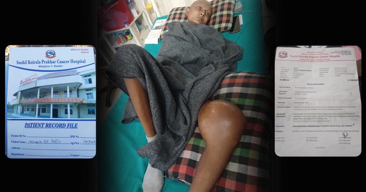 क्यान्सरले थलिएका गोदावरीका हेमन्त बडैलाको उपचारका लागि सहयोगको अपिल