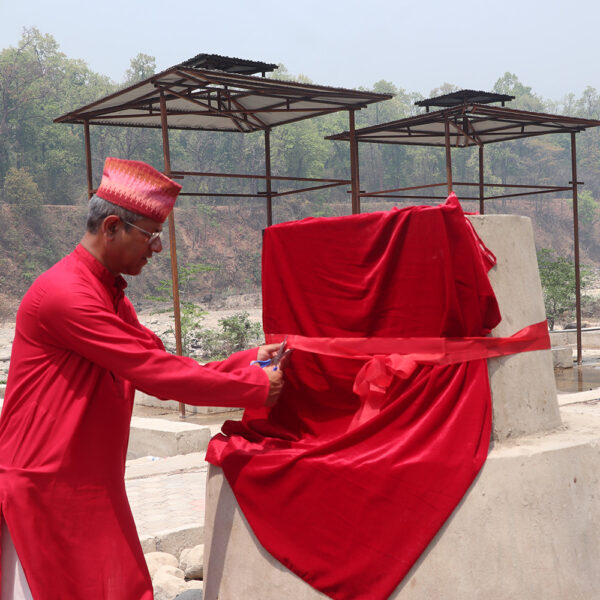 गोदावरी आर्यघाटको उद्घाटन, एकपटकमा ७ वटा शवहरु जलाउन मिल्ने
