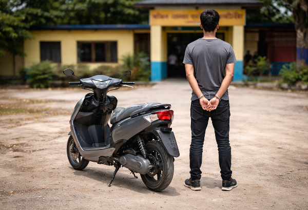 बेलौरीबाट ईभी स्कुटर सहित अन्सारी पक्राउ, नेपाल भित्र्याइ गर्थे बिक्री