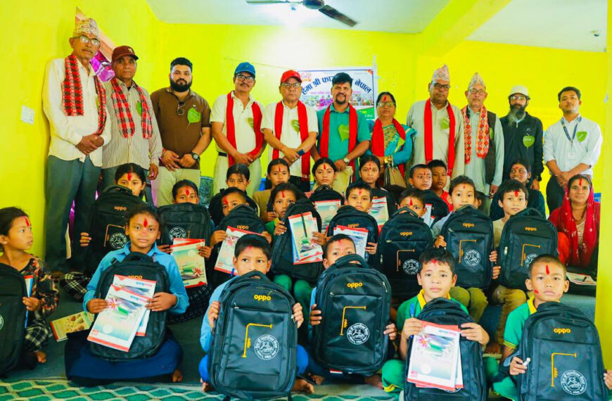 हेमा श्री फाउन्डेसन नेपालको दोस्रो स्थापना दिवसमा शैक्षिक सामग्री वितरण