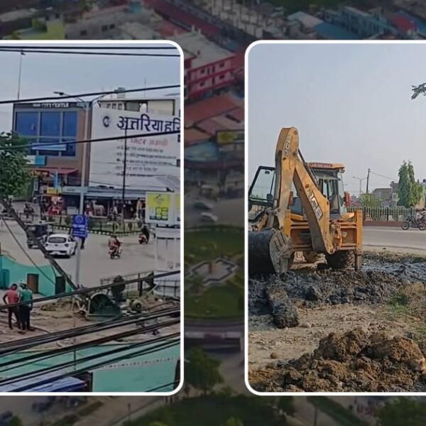 अत्तरिया चोकमा असारे विकासको चटारो : नाला र आकाशे पुलको काम धमाधम हुँदै