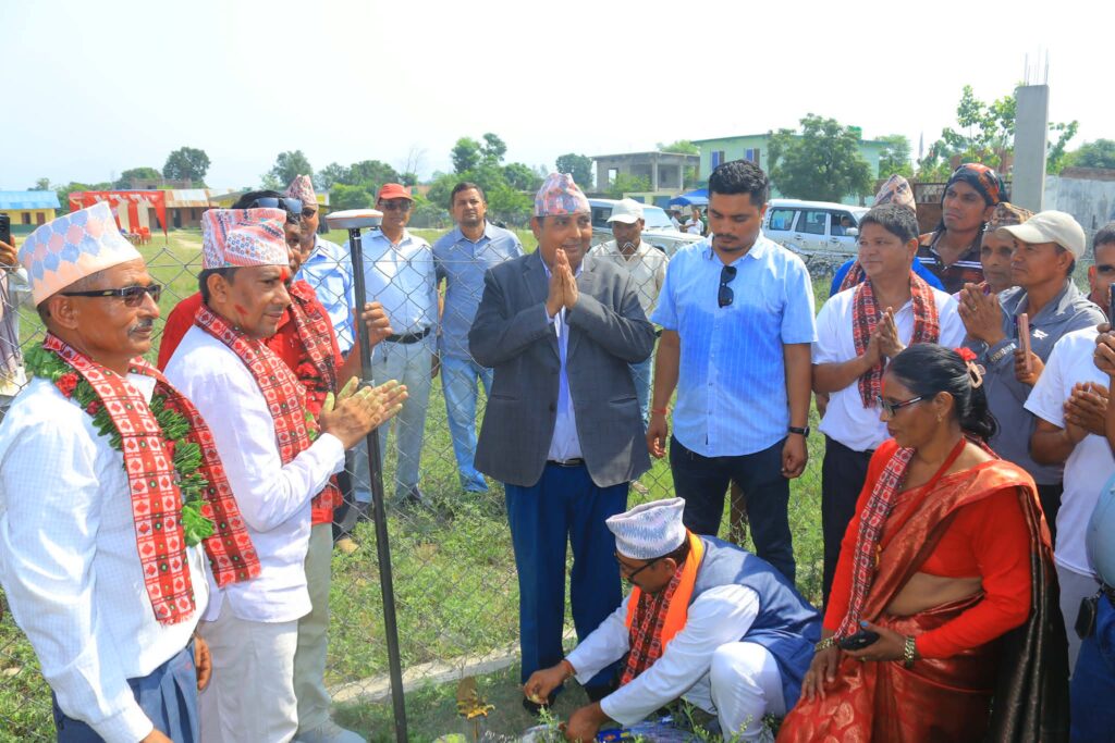 कृष्णपुरका दुई वडामा जग्गा नापनक्सा सुरु
