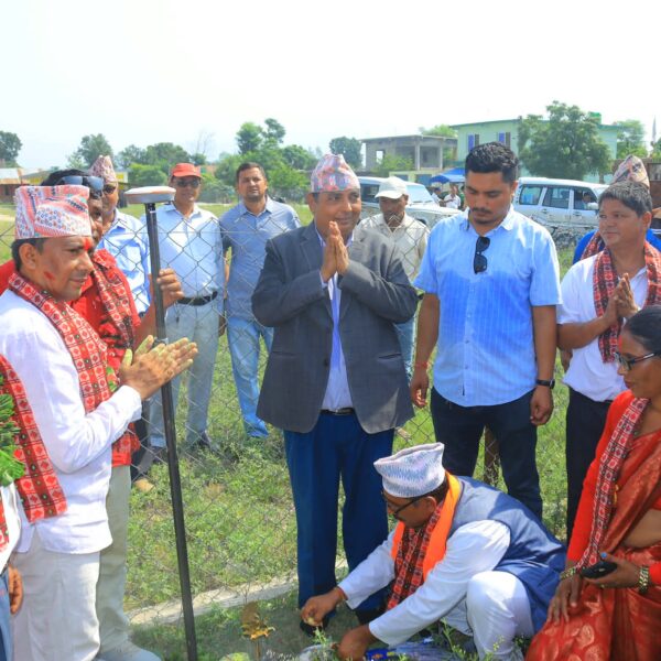 कृष्णपुरका दुई वडामा जग्गा नापनक्सा सुरु