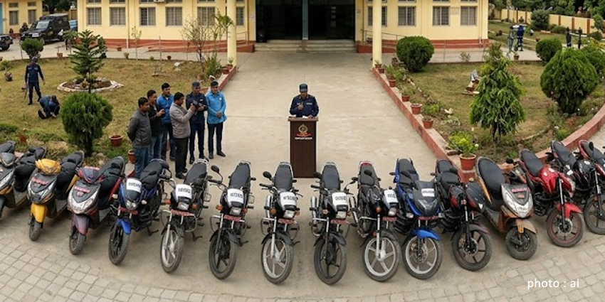 कैलालीमा १७ लाखका मोटरसाइकल बरामद