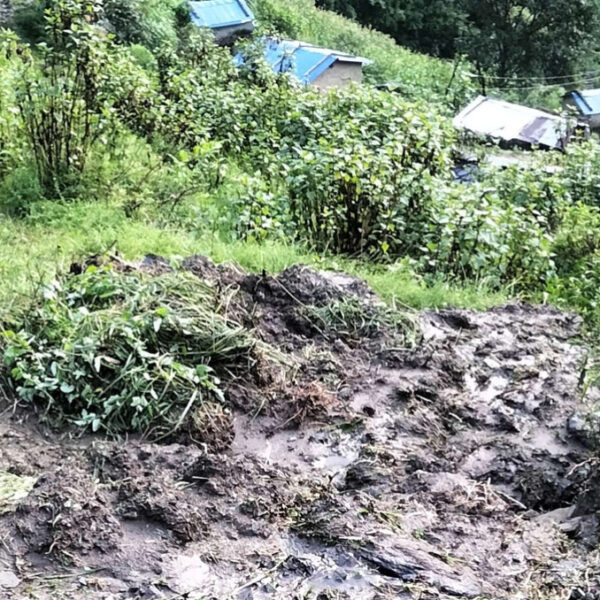 बाजुरामा पहिरोले एक घरमा क्षति, १० परिवार उच्च जोखिममा