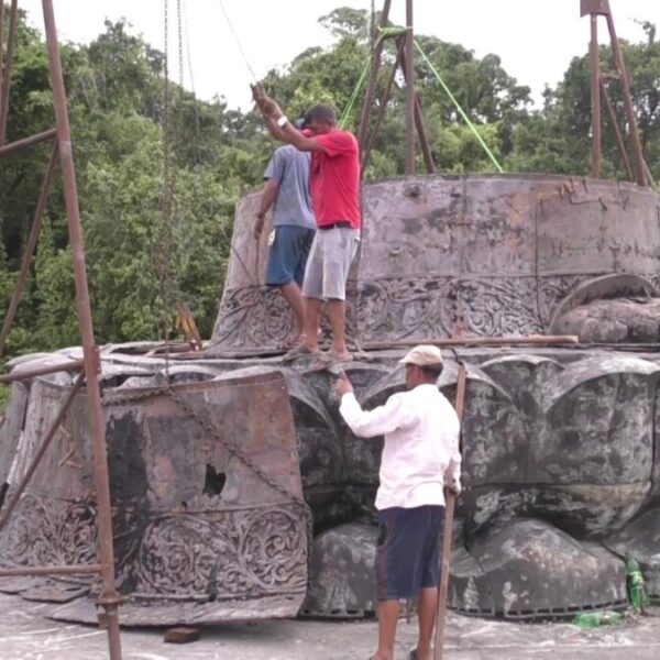 भम्केनी धाममा ७५ फिट अग्लो नेपाल आमाको मूर्ति निर्माण हुँदै