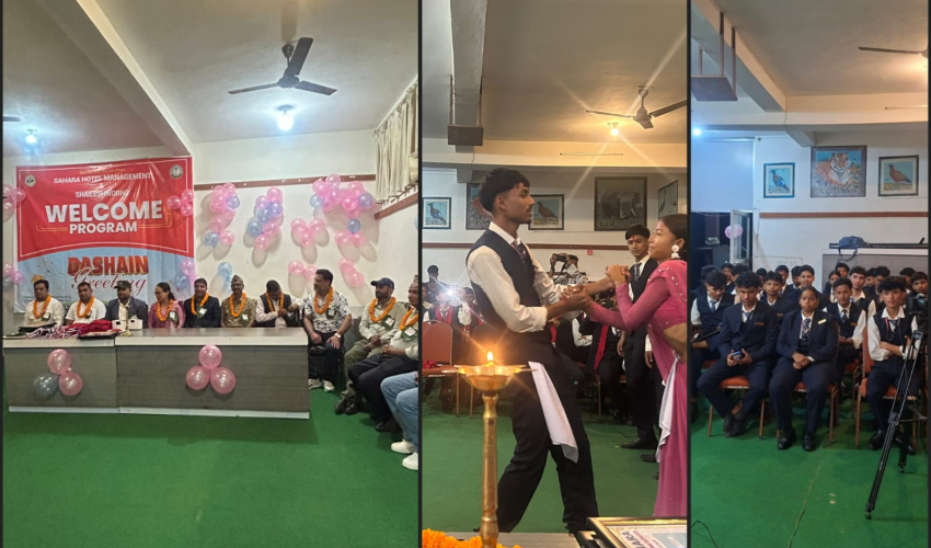 सहारा र शैलेश्वरीका विद्यार्थीलाई स्वागतसंगै शुभकामना आदानप्रदान